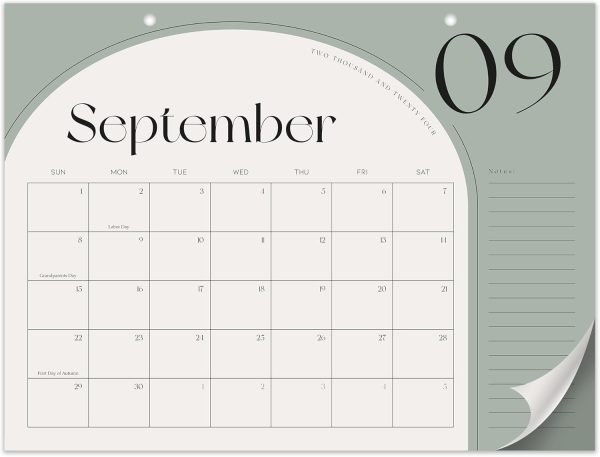 Aesthetic 2024-2025 Desk Calendar - Runs from June 2024 Until December 2025 - The Perfect Desktop Or Wall Calendar Planner for Easy Organizing