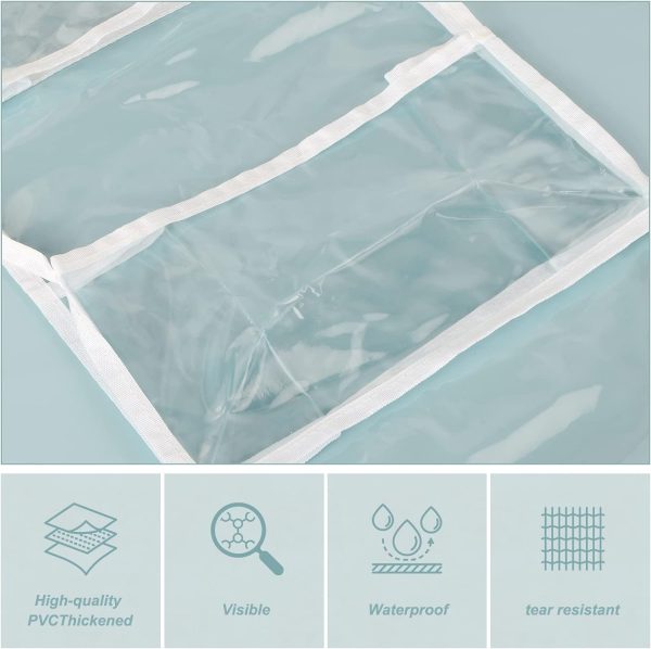 Fixwal 5-Shelf Over The Door Hanging Pantry Organizer, Room Organizer with Clear Plastic Pockets, 25lb Ultra Sturdy & Large Capacity for Closet, Bedroom, Nursery, Bathroom and Sundries - Image 7