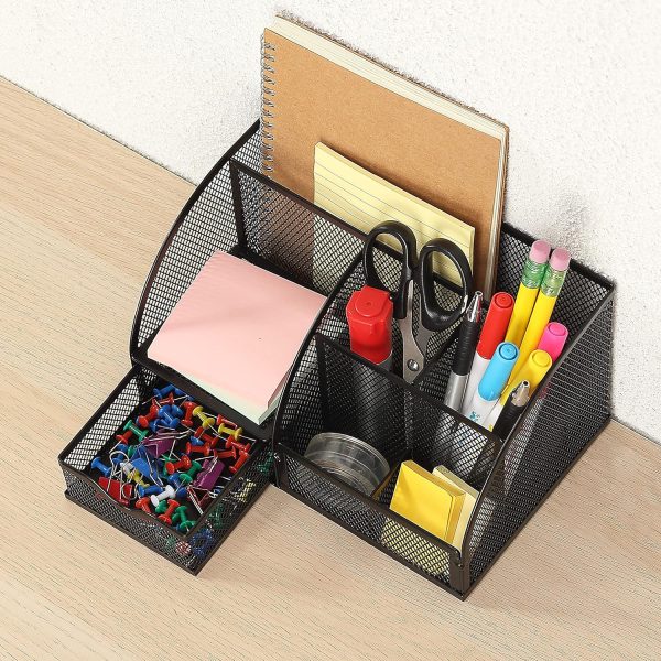 Mr. Pen- Mesh Desk Organizer, Black, Pen Holders Organizers, Desk Pencil Organizer, Pen /Pencil Holder, Pen Organizer for Desk - Image 9