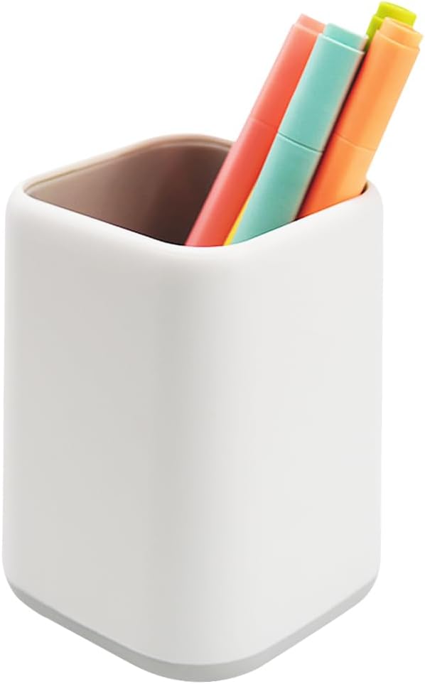 ZUFECY Pen Holder Stand for Desk, Scandinavian Design Desk Organizer Makeup Brush Holder for School, Home, Office (Gray)
